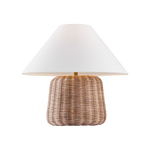 Dumar Medium Table Lamp - Blonde Rattan, 20.5"H