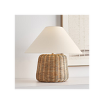 Dumar Medium Table Lamp - Blonde Rattan, 20.5"H