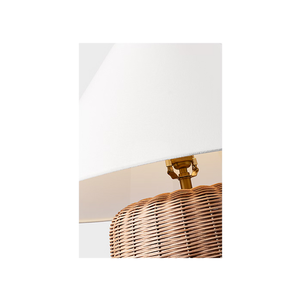 Dumar Medium Table Lamp - Blonde Rattan, 20.5"H