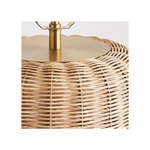Dumar Medium Table Lamp - Blonde Rattan, 20.5"H