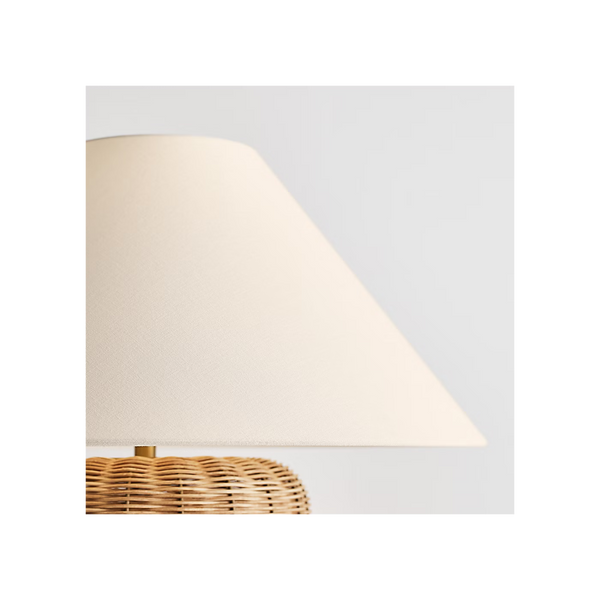 Dumar Medium Table Lamp - Blonde Rattan, 20.5"H