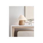 Dumar Medium Table Lamp - Blonde Rattan, 20.5"H