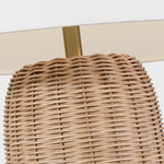 Dumar Large Table Lamp, Blonde Rattan