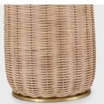 Dumar Large Table Lamp, Blonde Rattan