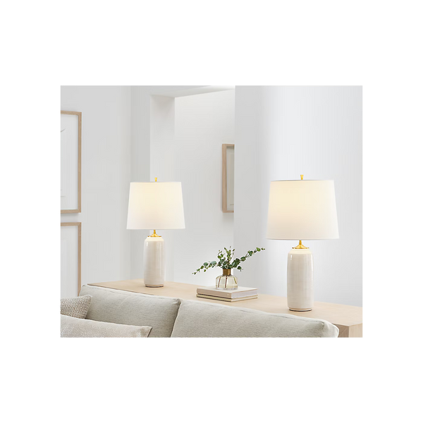 Cato Medium Table Lamp - Natural White, 27.75"H