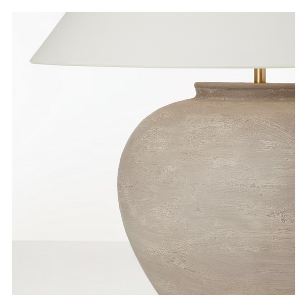 Casey Medium Table Lamp, Silt Grey Ceramic, 24.5"H