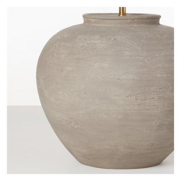 Casey Medium Table Lamp, Silt Grey Ceramic, 24.5"H