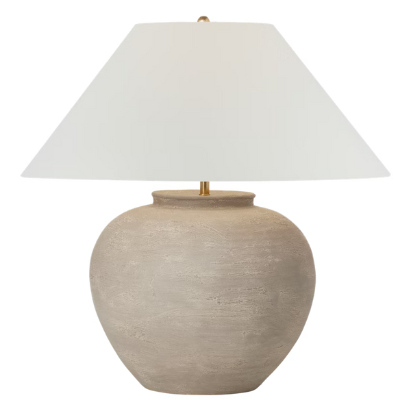 Casey Medium Table Lamp, Silt Grey Ceramic, 24.5"H