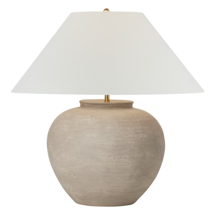 Casey Medium Table Lamp, Silt Grey Ceramic, 24.5"H