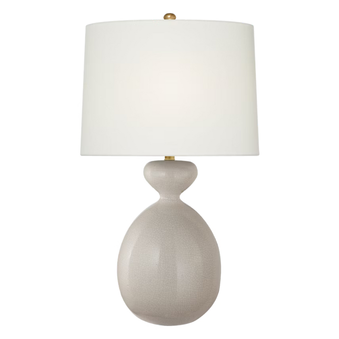 Gannet Table Lamp, Bone Craquelure, 29.25"H