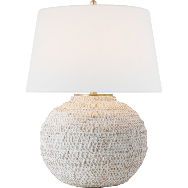 Avedon Small Table Lamp, Plaster White, 21.5"H