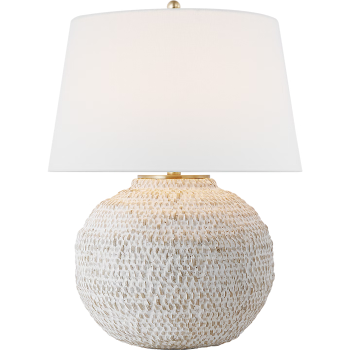 Avedon Small Table Lamp, Plaster White, 21.5"H