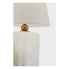 Iota Small Table Lamp, Alabaster and Hand-Rubbed Antique Brass