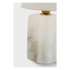 Iota Small Table Lamp, Alabaster and Hand-Rubbed Antique Brass