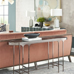 Calliope Console, Polished Cocoa Metal / Bronze Glass, 62"W x 14"D x 30"H