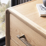 Form Two Drawer Nightstand, Wheat Finish, 30"W