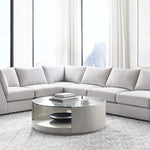 Lucy 141” x 111” Trackstar Nickel Performance Fabric Sectional (can be left or right facing)