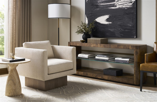 Canyon End Table, Weathered Travertine, 18" Dia. x 22"H