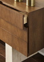 Edge Entertainment Center - Light Umber, 100"W x 19"D x 32"H