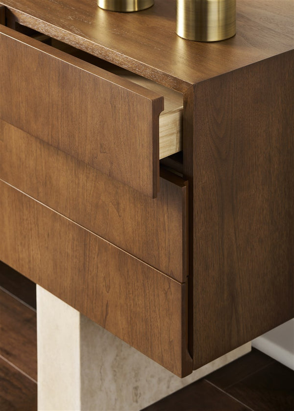 Edge Entertainment Center - Light Umber, 100"W x 19"D x 32"H