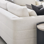 Leone Sectional, Nomad Snow Performance Fabric, 138" x 138"D