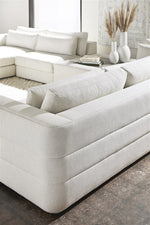 Leone LAF Sectional, Nomad Snow Performance Fabric, 140.5" x 92"D