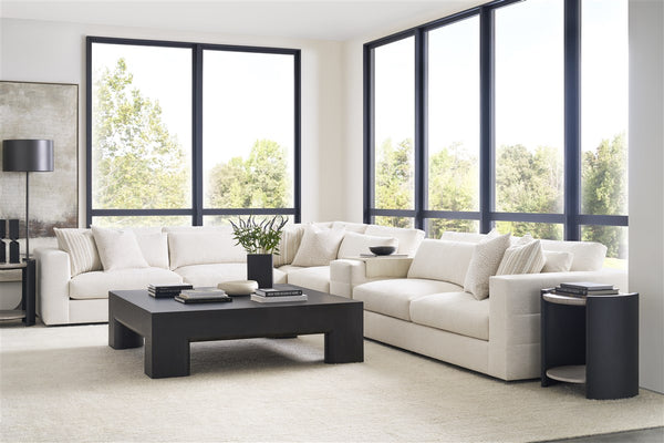 Leone Sectional, Nomad Snow Performance Fabric, 138" x 138"D