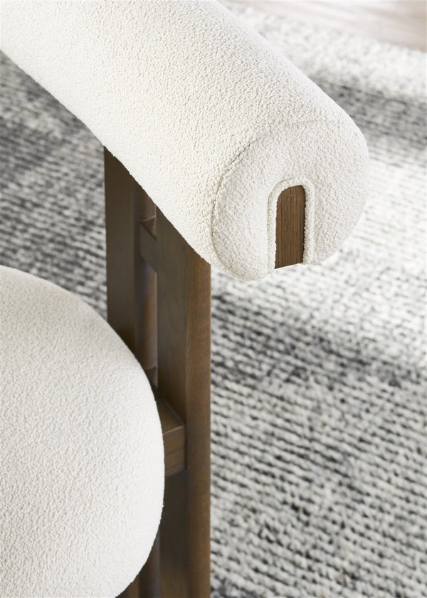 Wright Dining Chair, Jackpot Chalk Performance Fabric / Saddle Finish