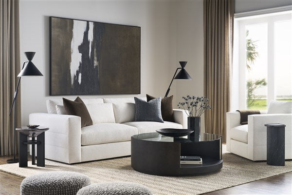 Sae Spot Table, Black Marble Base / Ink Top