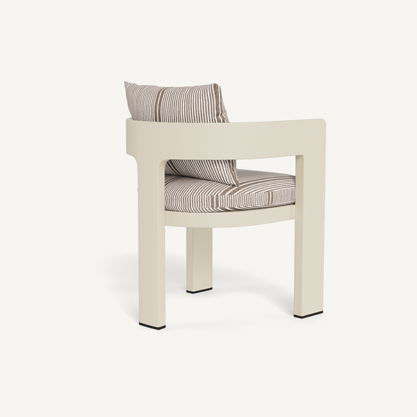 Victoria Dining Chair - Aluminum Bone/Bateau Cocoon