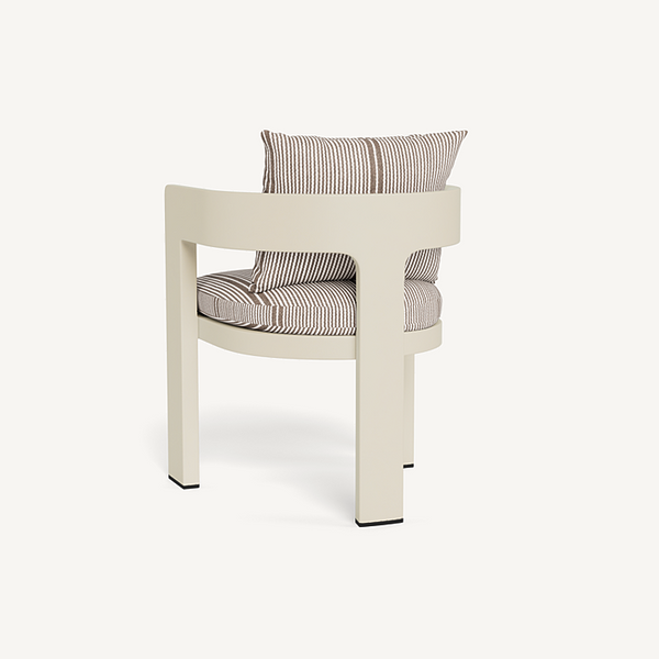 Victoria Dining Chair - Aluminum Bone/Bateau Cocoon