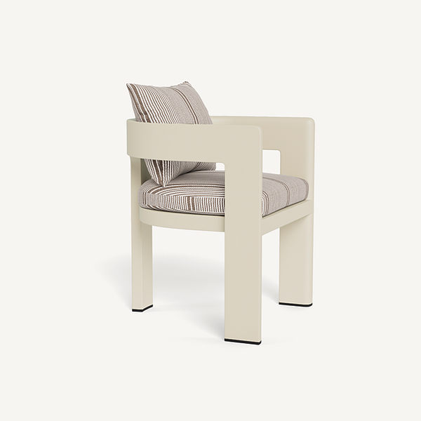 Victoria Dining Chair - Aluminum Bone/Bateau Cocoon
