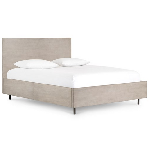 Carly Storage Queen Bed, Grey Wash