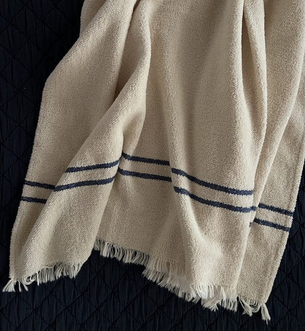 Varsity Oversized Throw, 50″ x 90″, Blue Stripe