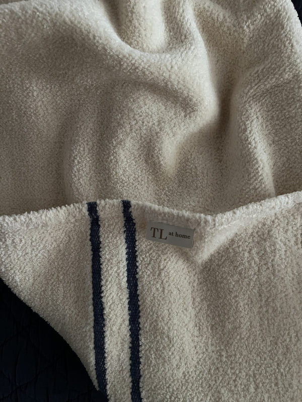 Varsity Oversized Throw, 50″ x 90″, Blue Stripe