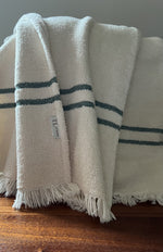 Varsity Oversized Throw, 50″ x 90″, Green Stripe