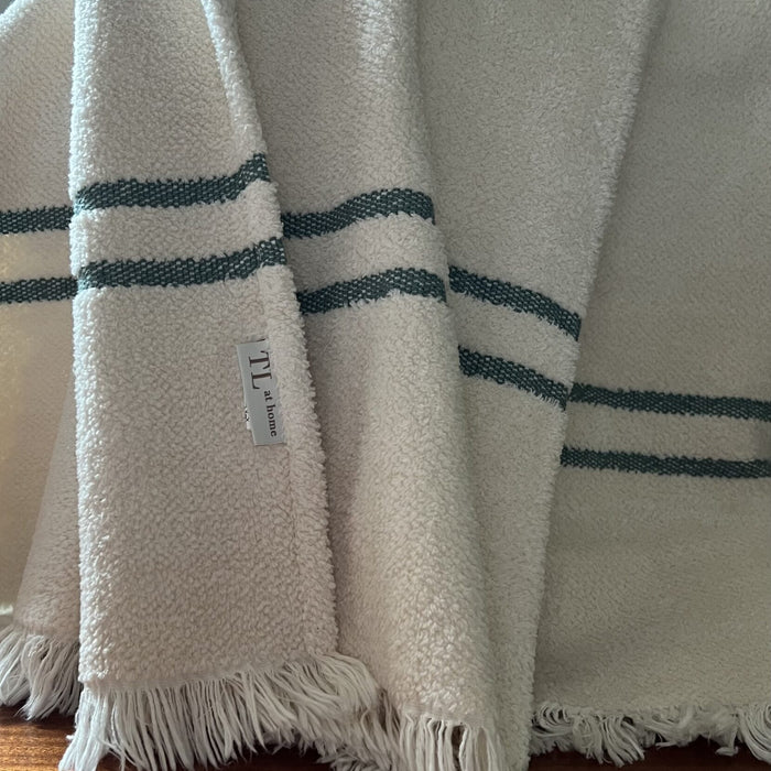 Varsity Oversized Throw, 50″ x 90″, Green Stripe