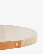 Round Charcuterie Board, Leather Handle, 3 Sizes