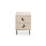 Archie 16" 2-Drawer Nightstand, Chestnut Cream