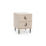 Archie 16" 2-Drawer Nightstand, Chestnut Cream