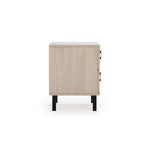 Archie 16" 2-Drawer Nightstand, Chestnut Cream