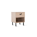 Archie 16" 1 Drawer End Table, Chestnut Cream