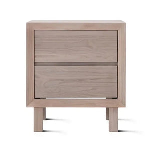 Dia 20" 2-Drawer Nightstand, Elm Cream