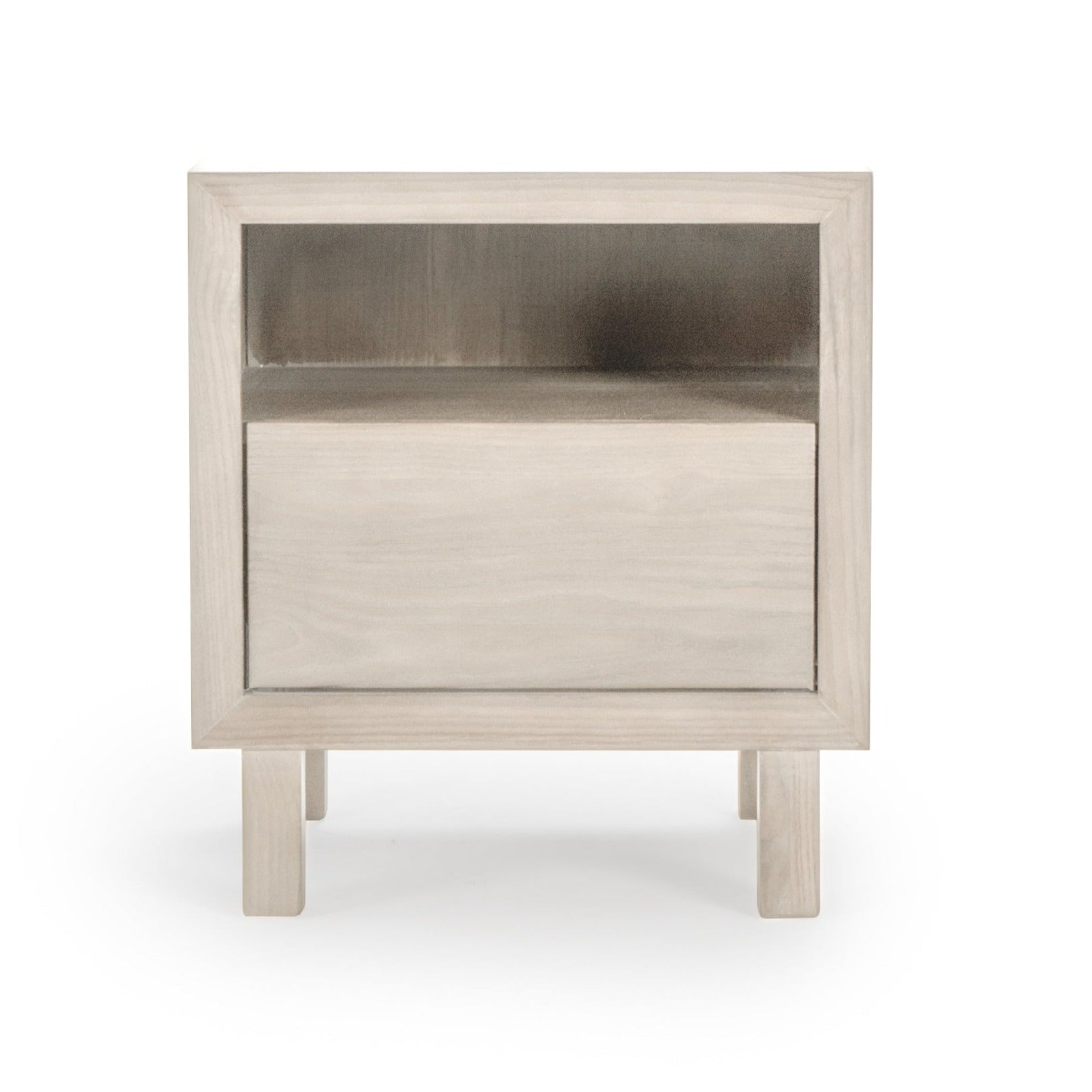 Dia 20" 1-Drawer Nightstand, Elm Cream