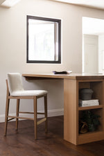 Cavallini Counter Stool, Beach Finish w/Performance Fabric