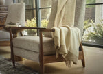 Aston Manual Recliner Chair, Sonata Grey Performance Fabric/Walnut
