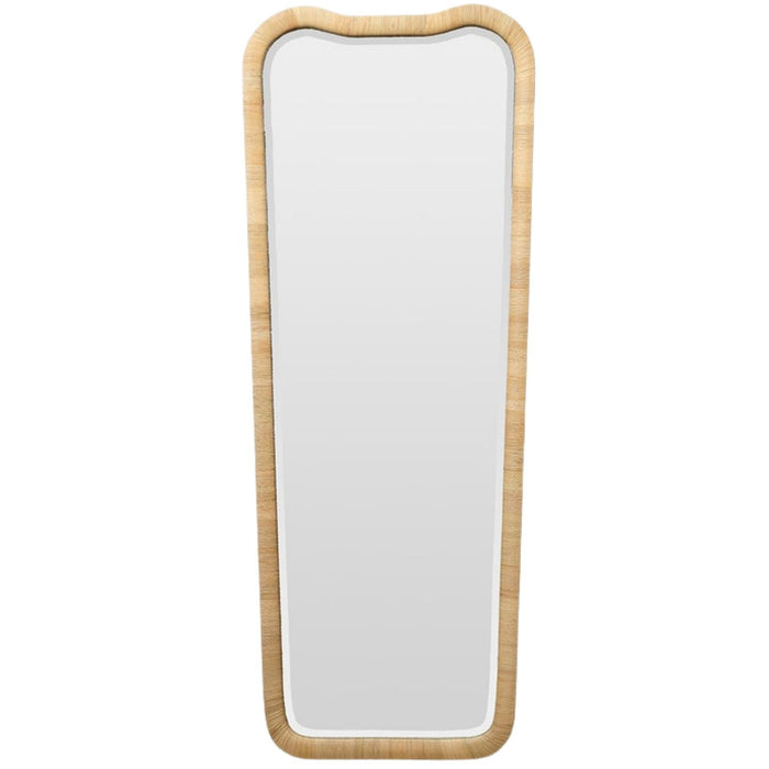 Anela Rattan Mirror, Natural Peeled Rattan, 28"W x 72"H