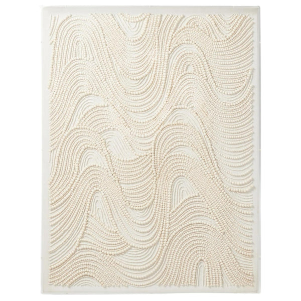 Avy White Wood & Pearl, 32"W x 42"H