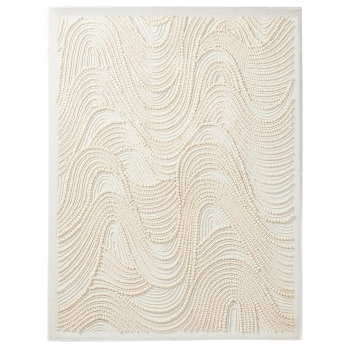 Avy White Wood & Pearl, 32"W x 42"H