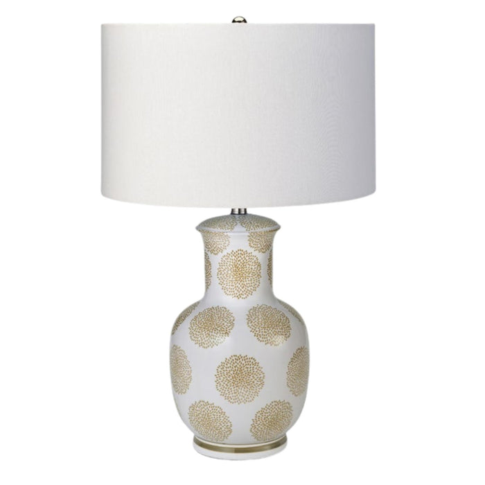 Bergman Table Lamp, Beige/White Ceramic, 27"H
